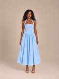 Serelle Corset Maxi Dress Blue