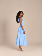 Serelle Corset Maxi Dress Blue