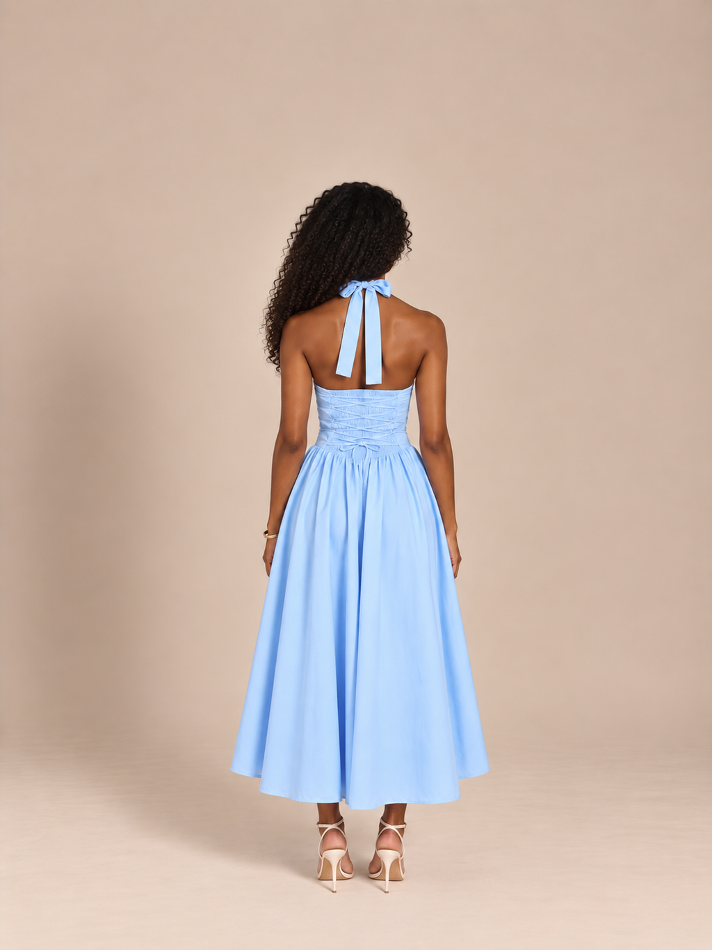 Serelle Corset Maxi Dress Blue