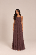Mireya Strappy Maxi Dress Brown