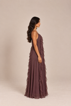 Mireya Strappy Maxi Dress Brown