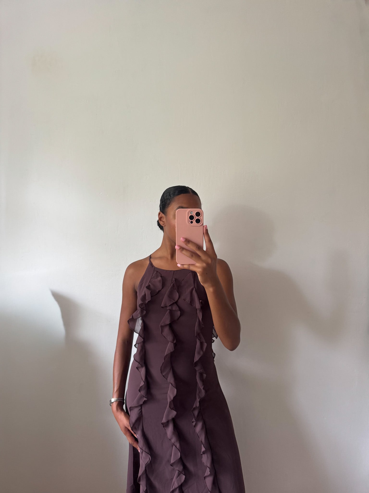 Mireya Strappy Maxi Dress Brown