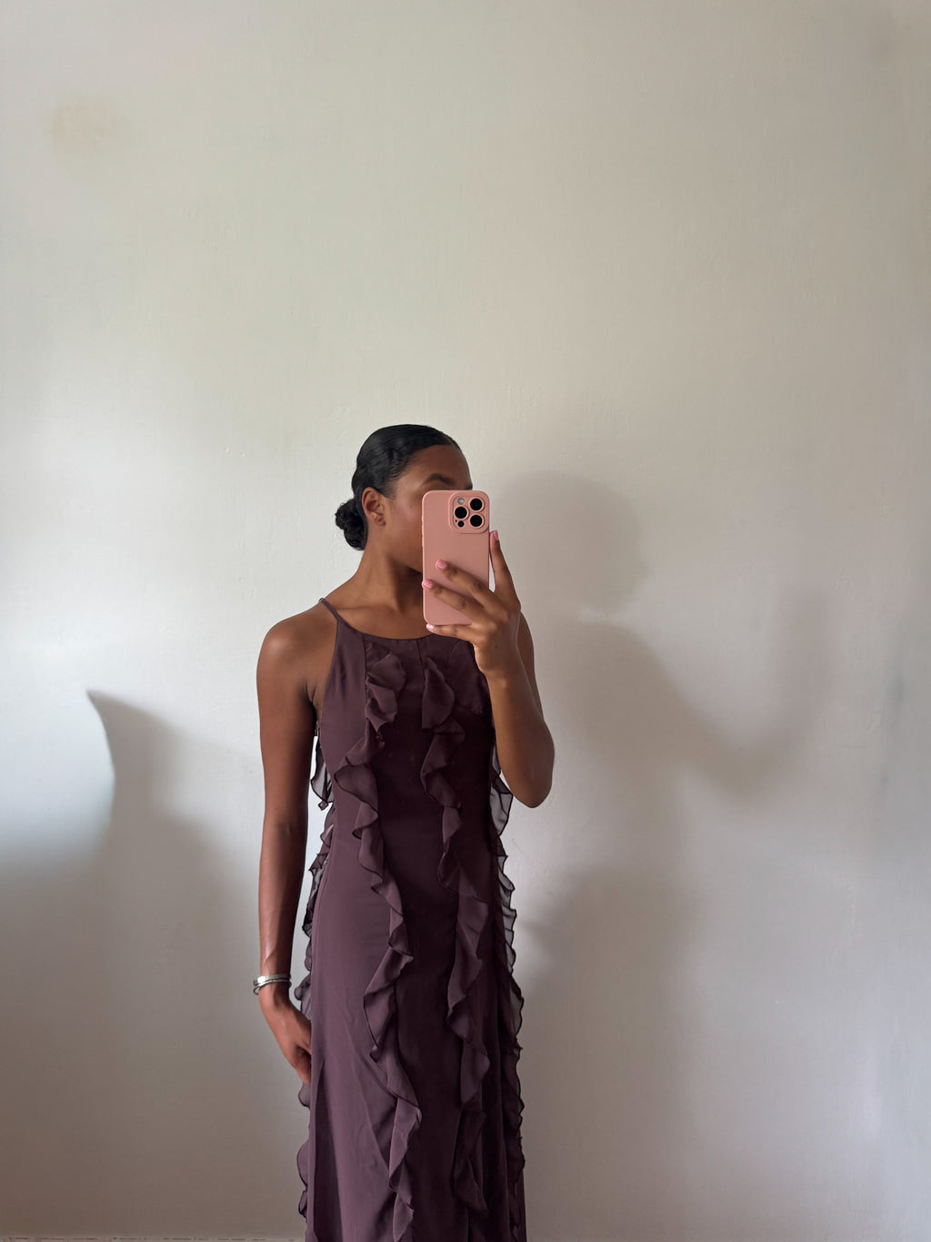 Mireya Strappy Maxi Dress Brown