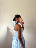 Serelle Corset Maxi Dress Blue
