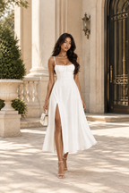 Odélia Corset Midi Dress White